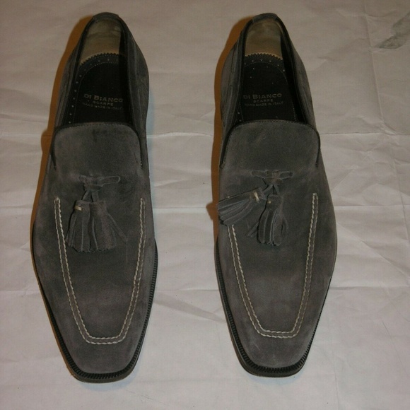 Scarpe Di Bianco Hand Made Suede Leather Loafers - Picture 1 of 9